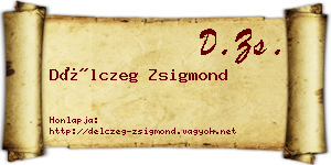 Délczeg Zsigmond névjegykártya